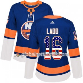 New York Islanders Hockeydrakt Andrew Ladd 16 2017-2018 USA Flag Fashion Blå Adidas Authentic - Dame